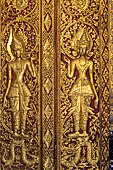 Luang Prabang, Laos - Wat Mai the doors of the sim 